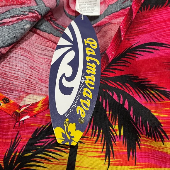 Palmwave Hawaii Womens Size Small Rayon Sundress Red Yellow Surfing Floral Print - Picture 6 of 7